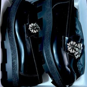 Pavin leather Italian embellished loafer